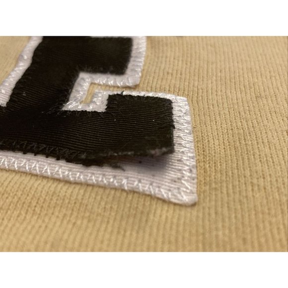 Purdue Boilermakers Sweatshirt Mens XL Gold LS Crew Neck Embroidered Spell out - Picture 8 of 9